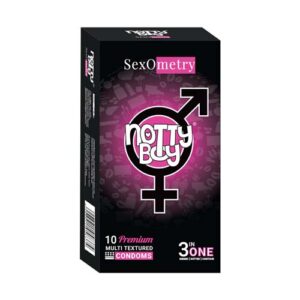 NottyBoy 3in1 Ribbed & Dotted Condoms 10pcs Box